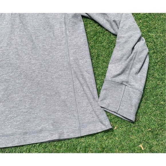 Lululemon Surge Warm 1/2 ZIP light gray SHIRT TOP MENS M L - Picture 4 of 10